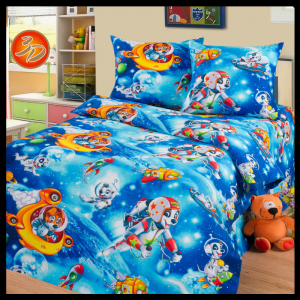 Постельное бельё детское оптом Космики